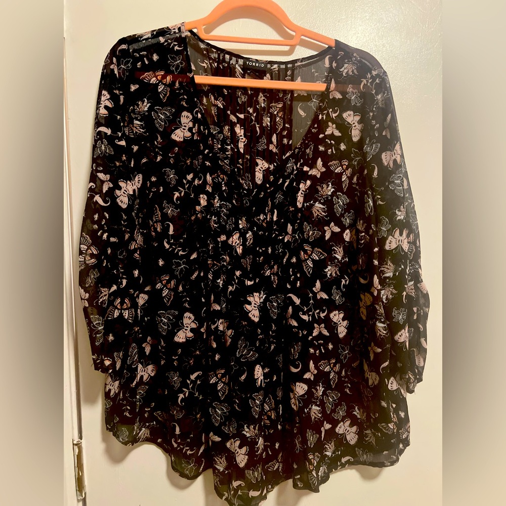 Torrid Sheer Blouse